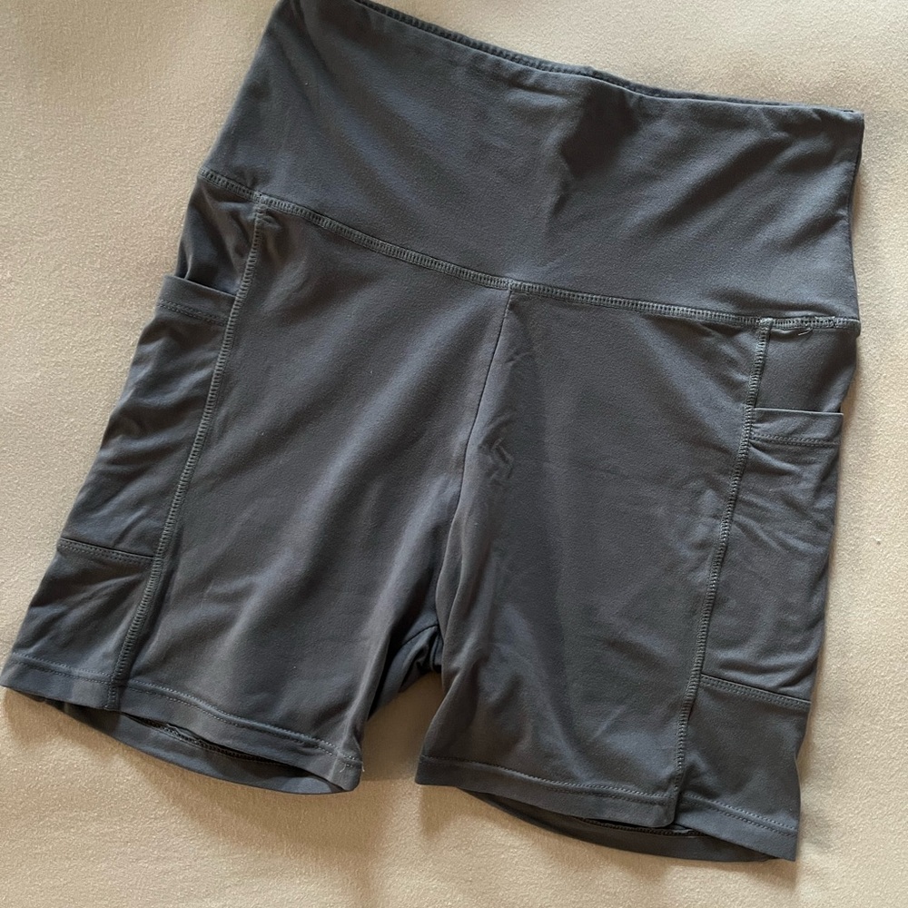 Women's Gray High-Waisted Shorts
